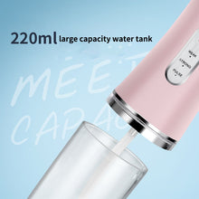 Load image into Gallery viewer, 220ML Oral Irrigator USB Rechargeable 3 Modes Portable Dental Water Flosser Jet Irrigator Dental Floss Pick Teeth Cleaner 4 Tips