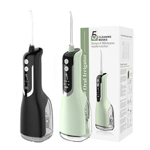 Load image into Gallery viewer, 330ml Portable Oral Irrigator Dental Rechargeable Water Flosser 5 Modes Large Display For Teeth Cleaner Waterproof 4 Jet Nozzles