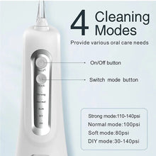 Load image into Gallery viewer, 4 Modes Powerful Irrigator Dental Water Flosser Jet Pick Mouth Washing Machine Shower 30-140psi Floss For Teeth Toothpick