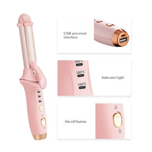 Load image into Gallery viewer, Mini Hair Curling Iron Straightener 2 in 1 Travel Mini Curling Wand for Short Hair,Cordless Hair Straighteners