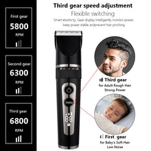 Load image into Gallery viewer, Full Body Washable Electric Hair Clipper Ceramic Professional Fine Adjustable Hair Trimmer Low Noise Hair Cutting Machine Razor