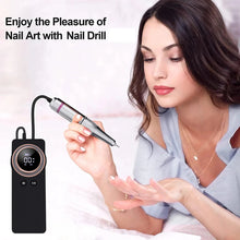 Load image into Gallery viewer, 35000RPM Nail Drill Grinding Machine Low Noise Nail Polisher Kit Nail Sander Head Sander Tool Manicure Polishing Machine