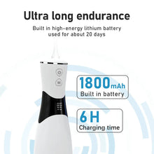 Load image into Gallery viewer, Portable Oral Irrigator Water Flosser Smart Display Rechargeable 5Mode Dental Water Jet Floss Tooth Pick 350ML Teeth Cleaner IPX7