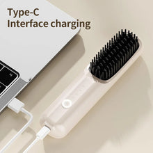 Load image into Gallery viewer, Cordless Straightener Straight Hair Brush Women's Thermal Ion Straightener Travel Adjustable Temperature Ceramic Straightener