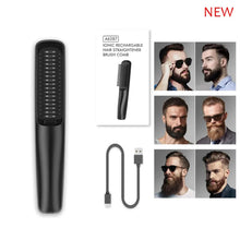 Load image into Gallery viewer, Cordless Hair Straightener Beard Comb for Women and Men 25W 2600mAh Automatic Brush Mini Magic Portable Wireless USB Charging