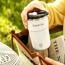 Load image into Gallery viewer, USB Rechargeable Self Stirring Coffee Mug with Ice Tray Portable Magnetic Mixing Cup Leak-proof Stainless Steel