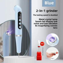 Load image into Gallery viewer, Two-In-One Portable Manicure Pedicure Kit USB Rechargeable Multi-Function Handheld LED Light Lamp For Nail Art