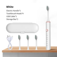 Load image into Gallery viewer, Ultrasonic Electric Toothbrush Rechargeable USB for Adults Sonic Automatic Tooth Brush Whitening Oral Hygiene 8 Replacement Head