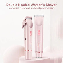 Load image into Gallery viewer, Double-head Electric Shaver Portable Electric Shaver for Women Rechargeable Ipx7 Waterproof Razor Trimmer for Face Body Bikini