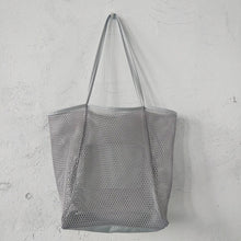 Load image into Gallery viewer, Spring Summer Solid Color Hollow Mesh Tote Bag Large Capacity Travel Shoulder Tote Bag Daily Beach Swimming Gym Shopping Bag
