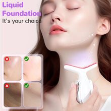 Load image into Gallery viewer, Rechargeable Face and Neck Massager with 7 Colours LED and Heat Mode, Neck and Facial Skin Massage Care Tool