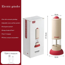 Load image into Gallery viewer, Electric Salt and Pepper Grinder Rechargeable Automatic Pepper Mill Grinder Adjustable Coarseness Shakers One-Hand Working RED