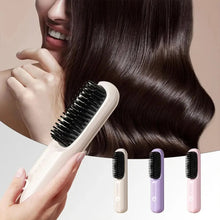 Load image into Gallery viewer, Cordless Straightener Straight Hair Brush Women's Thermal Ion Straightener Travel Adjustable Temperature Ceramic Straightener