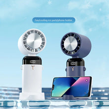 Load image into Gallery viewer, Handheld Portable Fan 3 Speed Foldable Desktop Fan USB Rechargeable 3600mAh LED Digital Display for Home Office Travel Dormitory