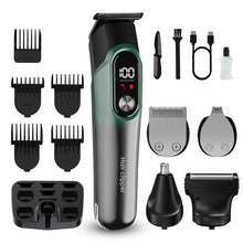 Load image into Gallery viewer, Hair Clipper Five in 1 Set Digital Display Electric Push adjustable Shaving Head Carving Electric Push