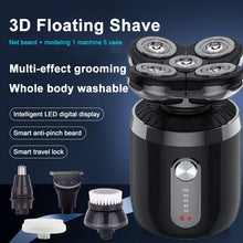 Load image into Gallery viewer, Portable 5 in 1 Men's Electric Shaver Body Trimmer USB Rechargeable Waterproof Mini Shaver Hair Trimmer Nose Hair Trimmer Razor