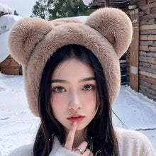 Load image into Gallery viewer, Bear Earmuffs Cartoon Little Bear Warm Earmuffs for Girls Winter Outdoor New Cute Student Warm Ear Protector Ear Cover Headband