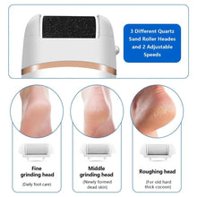 Load image into Gallery viewer, Electric Foot Callus Remover Kit LED Display Rechargeable Feet Care Waterproof with 3 Replacement Grinding Heads Pedicure Tools