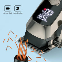 Load image into Gallery viewer, Men's Electric Hair Clipper Double Net Reciprocating Shaver 3Pcs Mother Kid Haircut Set Hair Clipper Oil Head Carving Shaving