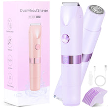 Load image into Gallery viewer, Dual-head 2-in-1 Electric Hair Remover Women's Private Area Trimmer Multi-functional Home Use Display Water-washable