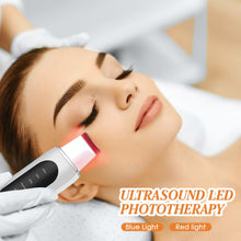 Load image into Gallery viewer, Ultrasonic Skin Scrubber EMS Microcurrent Face Lifting Machine LED Red&Blue Light Blackhead Remover Deep Facial Cleaning Device
