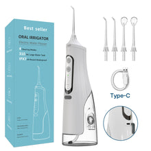Load image into Gallery viewer, 310ML Water Flosser Dental Oral Irrigator USB Charger 4 Mode Portable Water Jet Floss Tooth Pick Waterproof Teeth Cleaner 4 Tips