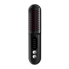 Load image into Gallery viewer, Wireless Hair Straightener Brush Fast Heated Straightener Brush Negative Ions Hair Curler Portable Heating Comb
