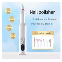 Load image into Gallery viewer, Electric Nail Drill Machine with Charging Base Electric Nail Sander Cordless Rechargable Manicure Pedicure Set Nail Art Tools