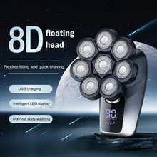Load image into Gallery viewer, 8D Face Head Electric Shavers For Bald Men Electric Bald Head Shaver With Nose Hair Trimmer Upgrade Waterproof Rotary Shave