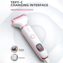 Load image into Gallery viewer, Electric Razor for Women 5 in 1 Rechargeable Painless Body Razors and Facial Hair Remover for Bikini Leg Body Face Underarm