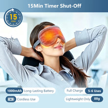 Load image into Gallery viewer, Cordless Heated Eye Mask for Dry Eyes 4 Levels Hot Compress Smart Timing Sleeping Mask Electric Warm Eye Compress for Eye Relief