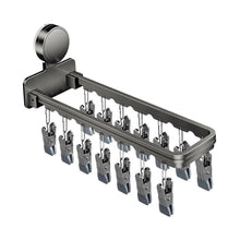 Load image into Gallery viewer, Drying Rack with 14 Drying Clips Suction Cup Folding Clothes Hanger Laundry Clip for Pants Shorts Underwear Towel Bathroom