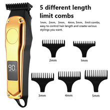 Load image into Gallery viewer, Professional Barber Hair Clipper Rechargeable Electric Cutting Machine Beard Trimmer Shaver Razor for Men Cutter