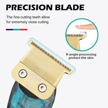 Load image into Gallery viewer, Hair Clipper Waterproof Hair Trimmer Cordless Hair Cutting Machine T-Blade Haircut Transparent Zero Cutting Machine