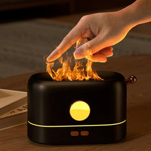 Load image into Gallery viewer, 200ML Flame Aroma Diffuser USB Air Diffuser Humidifier with 3 Colors LED Essential Oil Flame Lamp Difusor Night Light
