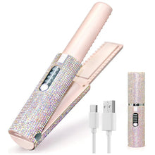 Load image into Gallery viewer, 2-In-1 Electric USB Hair Straightener Multifunctional Comb Straightening Styler Hair Curler