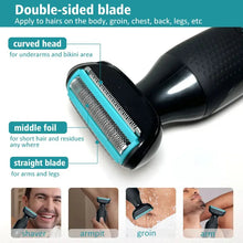 Load image into Gallery viewer, Intimate Pubic Haircut Shaver Lady Sensitive Areas Razor Bikini Trimmer for Groin Mens Balls Shaving Machine Nose Hair Trimming