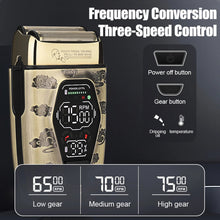 Load image into Gallery viewer, Men Razor Bald Head Hairdresser Digital Display Electric Reciprocating Razor Three speeds Metal LCD Power Display Shaving Device