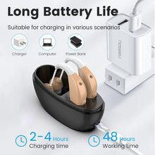 Load image into Gallery viewer, Portable Rechargeable Hearing Aid Sound Amplifier Magnetic Charging Elderly Ear Hearing Aid for the Deaf Hearing Impaired