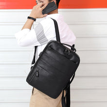 Load image into Gallery viewer, Business Backpacks For Men Waterproof PU Leather Laptop Bag Large Capacity USB Charging Rucksack Male Fashion Bagpack