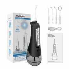 Load image into Gallery viewer, Oral Irrigator Dental Water Flosser 4 Mode Portable Dental Water Jet Floss Rechargeable 300ML 4 Tip IPX7 Teeth Cleaner Whitening