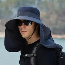 Load image into Gallery viewer, Outdoor Fisherman Hat Wide Brim Bucket Hat With Neck Hiking Cover Adjustable Outdoor Fishing Camping Travel Anti Uv Hat Cap