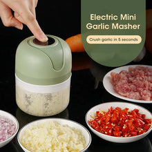 Load image into Gallery viewer, 250ml Garlic Masher Crusher Electric Kitchen Food Chopper USB Portable Meat Grinder Vegetable Chopper for Kitchen Gadgets