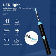 Load image into Gallery viewer, Wireless Smart Visual Ear Cleaner Otoscope WiFi Luminous Earpick Ear Wax Removal Tool With Camera Ear Endoscope Ear Wax Remover