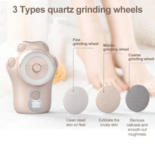 Load image into Gallery viewer, LED Screen Foot Grinder Wireless Dead Skin Callus Remover Mini Foot Drill 1600rpm 2000rpm 2800rpm with 3 Grinding Heads