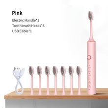 Load image into Gallery viewer, Ultrasonic Electric Toothbrush Rechargeable USB for Adults Sonic Automatic Tooth Brush Whitening Oral Hygiene 8 Replacement Head