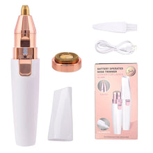 Load image into Gallery viewer, 2 In 1 Electric Eyebrow Trimmer USB Rechargeable Hair Remover Women Shaver LED Light Lady Epilator Razor Face Makeup Tool