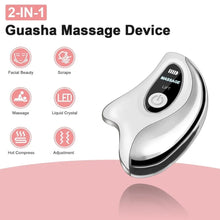 Load image into Gallery viewer, Heated Vibration Electric Gua Sha Massager Lift Tighten Red And Blue Light Face Massager Hot Compres Double Chin