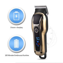 Load image into Gallery viewer, Electric Hair Clipper USB Rechargeable Professional Hair Barber for Men Haircutter LED Display Digital with 4 Limit Combs
