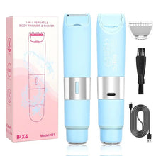 Load image into Gallery viewer, Electric Bikini Trimmer for Women - 2 in 1 Electric Lady Clipper Pubic Hair Groomer Painless Hair Removal Razor Body Shaver